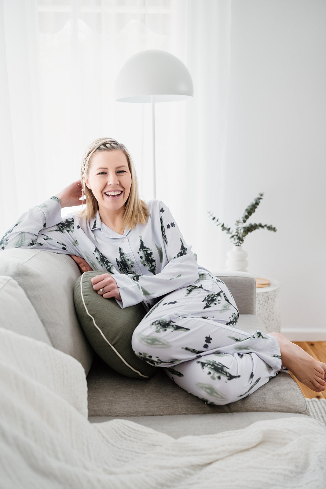 Guardian Green - Long Sleeve Rayon Pyjama Set