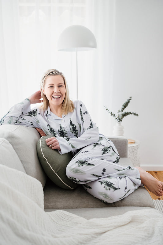 Guardian Green - Long Sleeve Rayon Pyjama Set