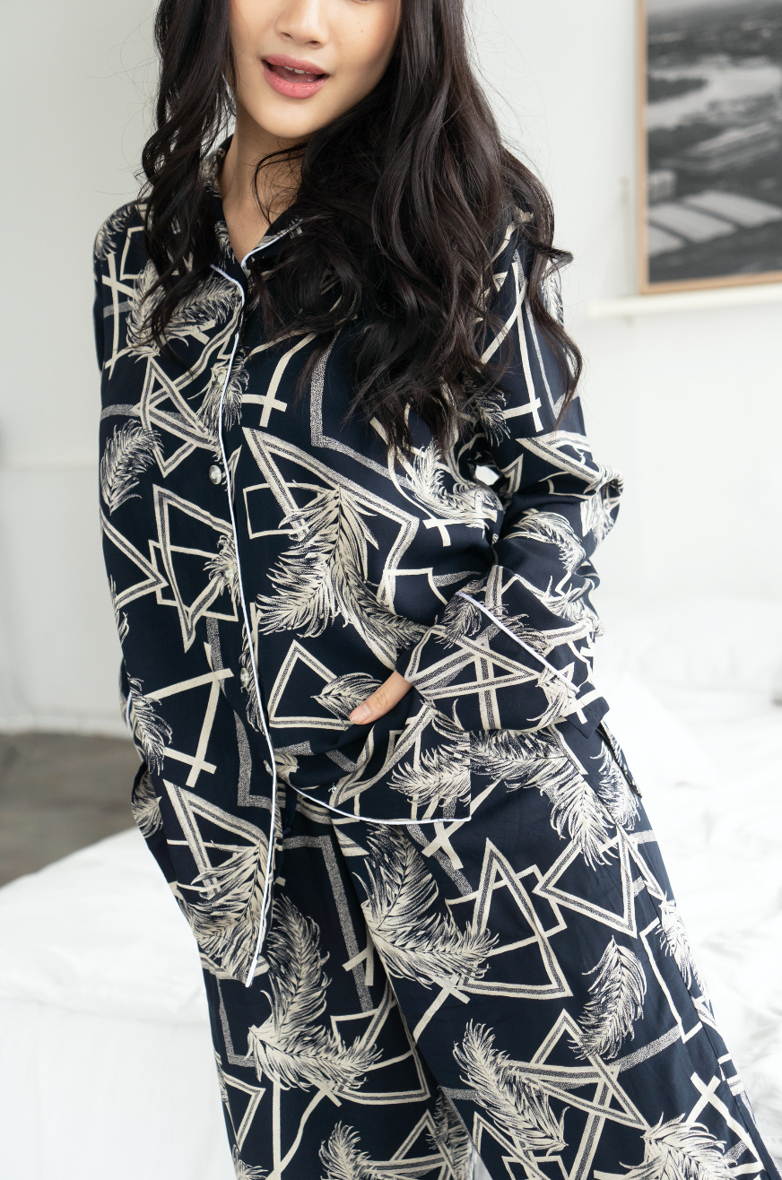 Abyss - Long Sleeve Viscose Pyjama Set