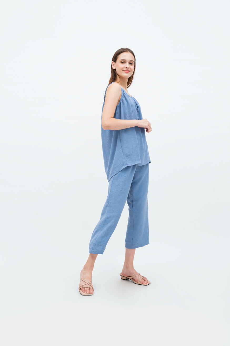 Evy Cami Pyjama set (Brick red / Blue / Green)