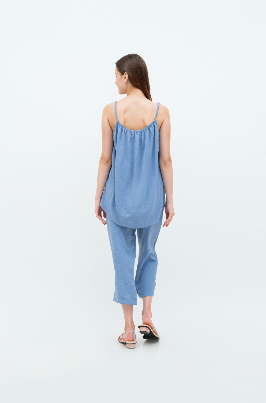 Evy Cami Pyjama set (Brick red / Blue / Green)