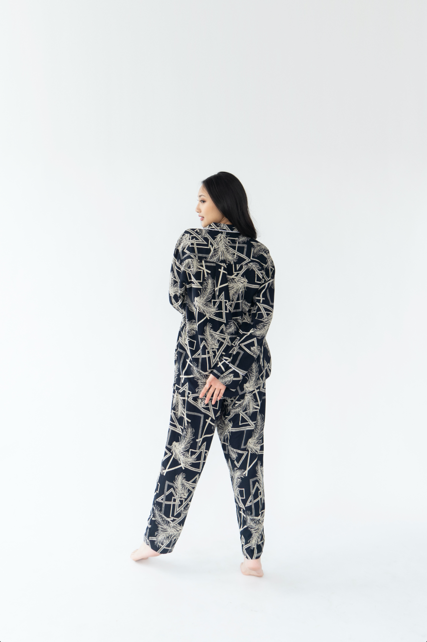 Abyss - Long Sleeve Viscose Pyjama Set