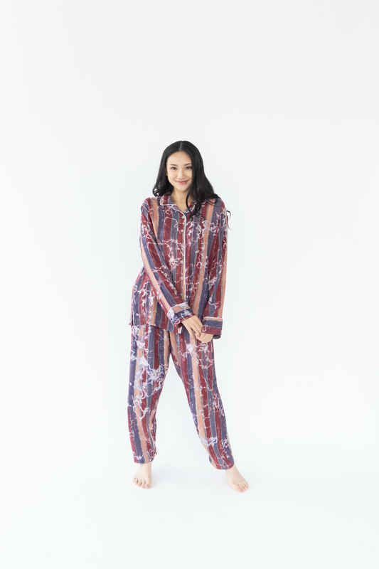 Pink Thunder - Long Sleeve Rayon Pyjama Set