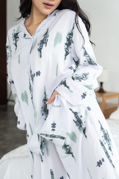 Guardian Green - Long Sleeve Rayon Pyjama Set
