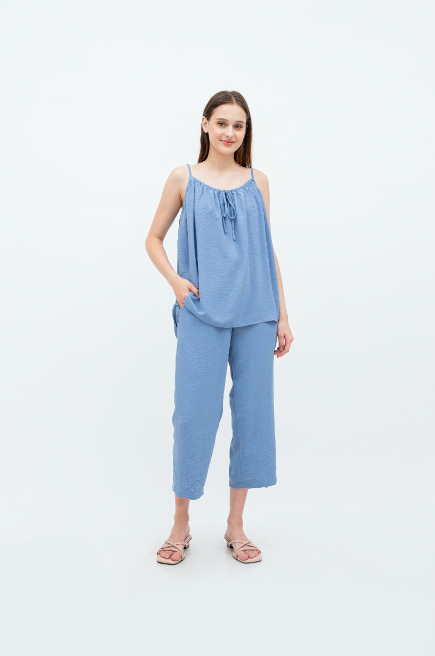 Evy Cami Pyjama set (Brick red / Blue / Green)