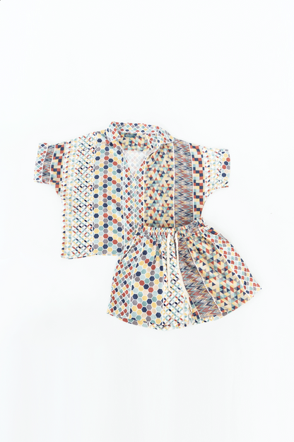 Androgyny Short Sleeve Rayon Pyjama set