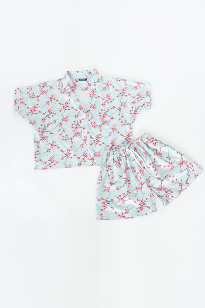 Spring Day - Short sleeve Japanese Cotton Sleepwear Set
